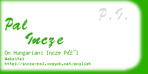 pal incze business card